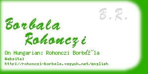borbala rohonczi business card